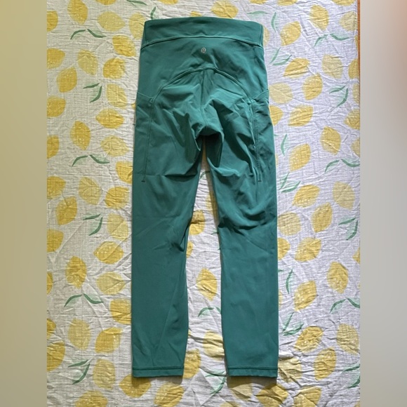 Lululemon Power Thru High Rise Crop 23" Teal Lagoon size 2 - Picture 2 of 6